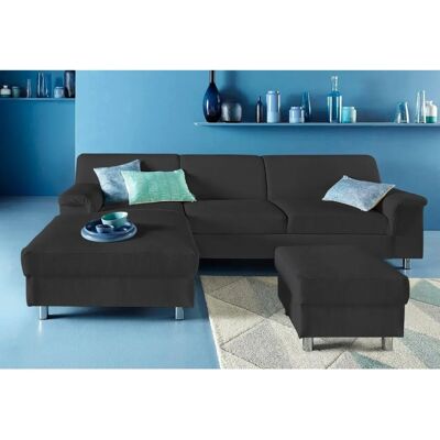 INOSIGN Jamie L-Form Sofa - Modern, Konvertibel, Schwarz INOSIGN Jamie L-Form Sofa - Modern, Konvertibel, Schwarz