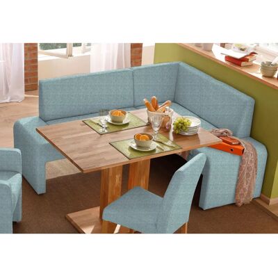 Home Affair Bologna Eckbank - Grobe Struktur, Blau, 180x84x140 cm - Sitzbank Home Affair Bologna Eckbank - Grobe Struktur, Blau, 180x84x140 cm - Sitzbank