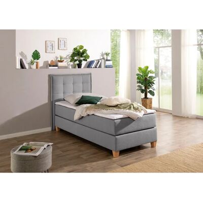HOME AFFAIRE Grau Boxspringbett - Komplett, 90x200cm HOME AFFAIRE Grau Boxspringbett - Komplett, 90x200cm