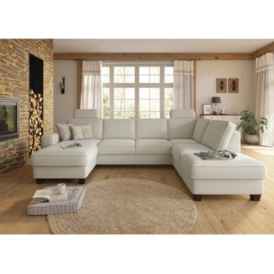 HOME AFFAIRE County U-Form Sofa - Microfaser, Rechte Ottomane HOME AFFAIRE County U-Form Sofa - Microfaser, Rechte Ottomane