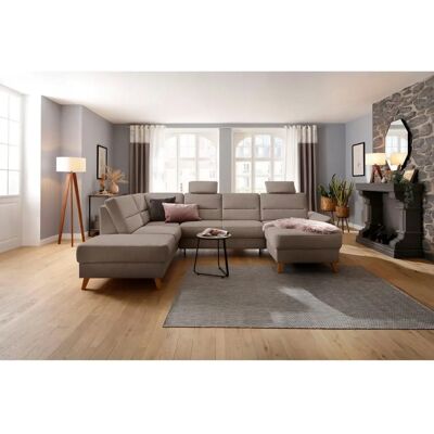 HOME AFFAIRE Westerland U-Form Sofa - U-Form Taupe Couch HOME AFFAIRE Westerland U-Form Sofa - U-Form Taupe Couch