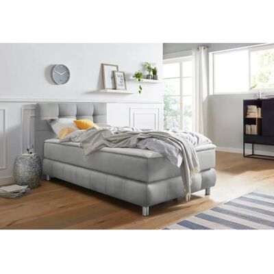 Andas Salo Skandinavisches Boxspringbett - Hellgrau - Bett Andas Salo Skandinavisches Boxspringbett - Hellgrau - Bett