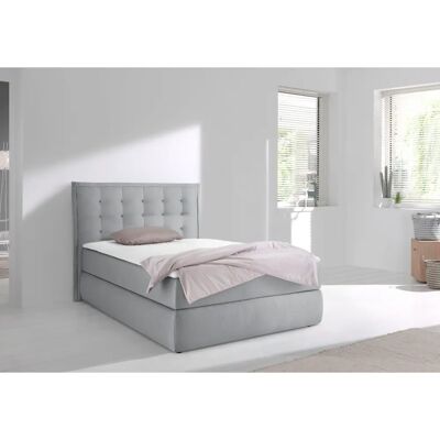INOSIGN Sagres Boxspringbett - Modern Kopfteil, 140x200cm, Grau INOSIGN Sagres Boxspringbett - Modern Kopfteil, 140x200cm, Grau