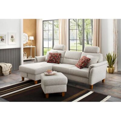 HOME AFFAIRE Palmera L-Form Sofa - Recamiere links - Microfaser - Beige HOME AFFAIRE Palmera L-Form Sofa - Recamiere links - Microfaser - Beige