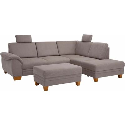 Home Affaire Husum L-Form Sofa - Mikrofaser, Grau, 269x219x90cm Home Affaire Husum L-Form Sofa - Mikrofaser, Grau, 269x219x90cm