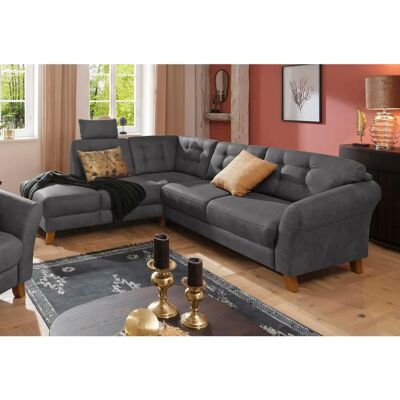 Home Affaire Trondheim L-Form Sofa - Mikrofaser Modern 4-Sitzer Home Affaire Trondheim L-Form Sofa - Mikrofaser Modern 4-Sitzer