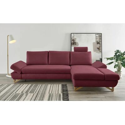 INOSIGN Giron - L-Form Sofa - Bordeaux - Veloursbezug INOSIGN Giron - L-Form Sofa - Bordeaux - Veloursbezug