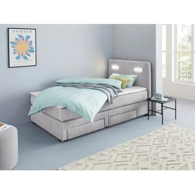 INOSIGN Luan Veloursbett - Komplettbett mit Stauraum und LED INOSIGN Luan Veloursbett - Komplettbett mit Stauraum und LED