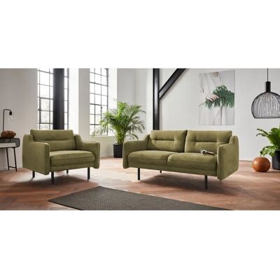 Andasu Nordfyn 2-Sitzer Sofa - Skandinavisches Design - Microfaser Lederoptik Andasu Nordfyn 2-Sitzer Sofa - Skandinavisches Design - Microfaser Lederoptik