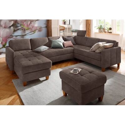 Home affaire Earl Modular-Sofa - U-Form, Mikrofasern, Braun - Sofa Home affaire Earl Modular-Sofa - U-Form, Mikrofasern, Braun - Sofa
