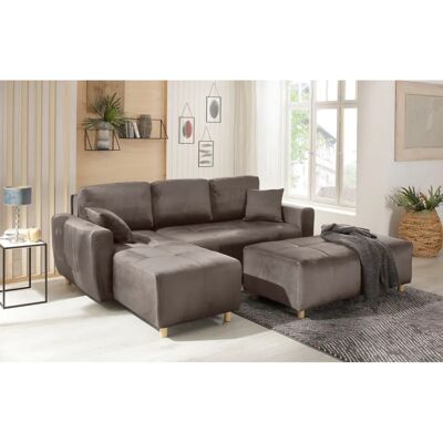 HOME AFFAIRE Scania Samt Puff - Ottoman HOME AFFAIRE Scania Samt Puff - Ottoman