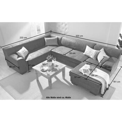 HOME AFFAIRE Falk U-Form Sofa - U-Form Modulares Wohnzimmermöbel HOME AFFAIRE Falk U-Form Sofa - U-Form Modulares Wohnzimmermöbel