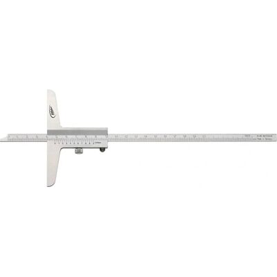 Helios Preisser Tiefenmessschieber - 300mm, Stahl, Feststellschraube, Laser-Skalierung - DIN 862 Helios Preisser Tiefenmessschieber - 300mm, Stahl, Feststellschraube, Laser-Skalierung - DIN 862