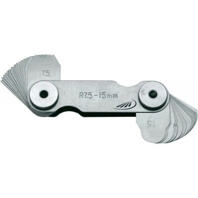 Helios Preisser Modell Radienschablone 1-7mm 17 Blätter - Messlehre Helios Preisser Modell Radienschablone 1-7mm 17 Blätter - Messlehre