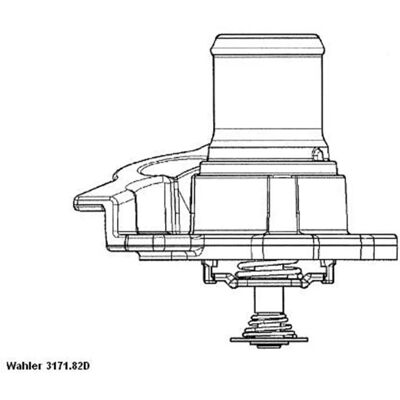 Wahler 3171.82D Thermostat with seal - Thermostat 82°C for Fiat, Iveco Wahler 3171.82D Thermostat with seal - Thermostat 82°C for Fiat, Iveco