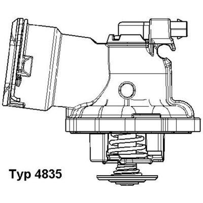 Termostato WAHLER 4835.87D - 87°C, con junta, abrazadera, motor eléctrico - Termostato Termostato WAHLER 4835.87D - 87°C, con junta, abrazadera, motor eléctrico - Termostato