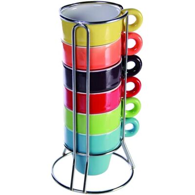 Set di 6 Mini Tazze Espresso - Ceramica, Multicolore, Confezione Regalo Set di 6 Mini Tazze Espresso - Ceramica, Multicolore, Confezione Regalo