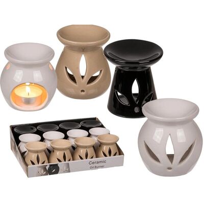 No name Ensemble de 2 lampes aromatiques - Lampes aromatiques - Céramique - Beige/Noir/Blanc - Publicité No name Ensemble de 2 lampes aromatiques - Lampes aromatiques - Céramique - Beige/Noir/Blanc - Publicité