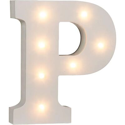 Out Of The Blue Holzbuchstabe P mit 7 LED - Buchstabenlampe Out Of The Blue Holzbuchstabe P mit 7 LED - Buchstabenlampe