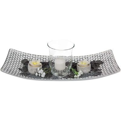 BigBuy Home Harmony Candle Centerpiece - Decor, Wooden Tray BigBuy Home Harmony Candle Centerpiece - Decor, Wooden Tray
