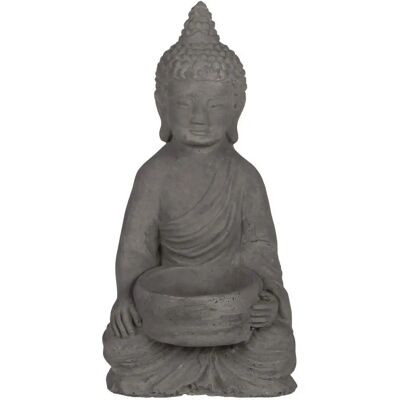 Out Of The Blue Buddha kynttiläpidike - Harmaa - 15cm - Sisätiloihin Out Of The Blue Buddha kynttiläpidike - Harmaa - 15cm - Sisätiloihin