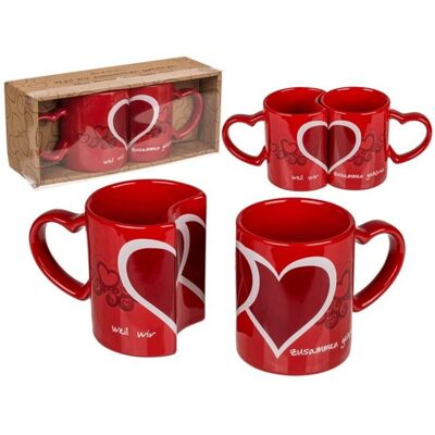 Close Up Double Heart Mug - Mug Close Up Double Heart Mug - Mug