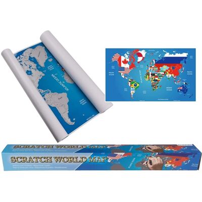 Out Of The Blue Carte du Monde à Gratter - 88x52cm - Publicité Out Of The Blue Carte du Monde à Gratter - 88x52cm - Publicité