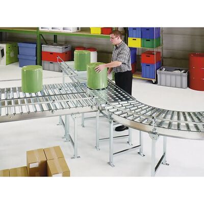 Gura Transporte Pesado de Rolos - Aço Galvanizado, 300mm Largura, 1m Gura Transporte Pesado de Rolos - Aço Galvanizado, 300mm Largura, 1m
