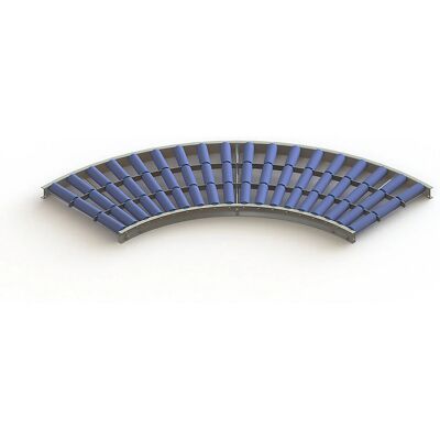 Gura Leichtes Rollenförderbandsystem - 90° Kurve - Leichter Aluminiumrahmen Gura Leichtes Rollenförderbandsystem - 90° Kurve - Leichter Aluminiumrahmen