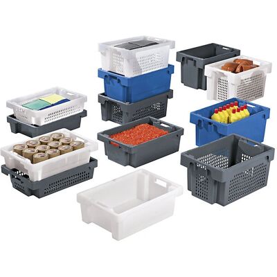 Contenedor apilable de HDPE de Kaiserkraft - Recipiente de almacenamiento Contenedor apilable de HDPE de Kaiserkraft - Recipiente de almacenamiento