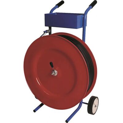 Kaiserkraft Modell PP-Bandspender - Mobil, mit Aufbewahrung & Handbremse Kaiserkraft Modell PP-Bandspender - Mobil, mit Aufbewahrung & Handbremse