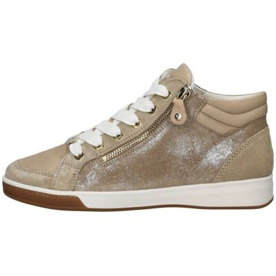 Ara Beige Hoge Soft Enkelboot - Vrouwen - Laarzen met veters Ara Beige Hoge Soft Enkelboot - Vrouwen - Laarzen met veters