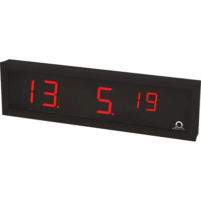 Relógio digital LED Kaiserkraft - 118x423x39mm - Preto & Vermelho Relógio digital LED Kaiserkraft - 118x423x39mm - Preto & Vermelho