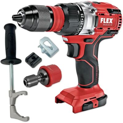 Taladro inalámbrico Flex - 18V, 90Nm, Luz LED, Mango ergonómico Taladro inalámbrico Flex - 18V, 90Nm, Luz LED, Mango ergonómico