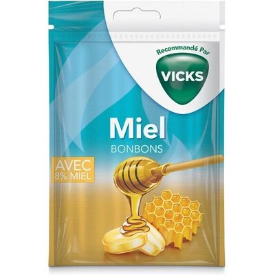 Vicks Bonbons au Miel - Soulagement de la Toux et Gorge - 72g - Publicité Vicks Bonbons au Miel - Soulagement de la Toux et Gorge - 72g - Publicité