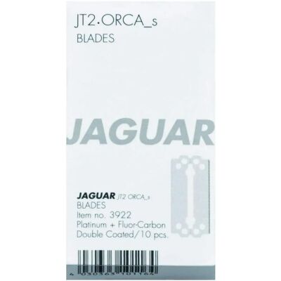 Jaguar Pro Barber Orca S Roestvrij Stalen Dubbelzijdige Scheermessen - Pack van 10 Jaguar Pro Barber Orca S Roestvrij Stalen Dubbelzijdige Scheermessen - Pack van 10