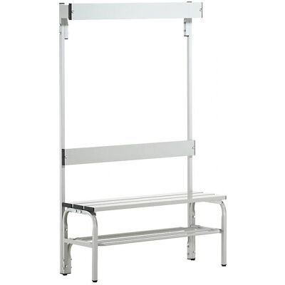 Sypro Aluminium-Sitzbank für Umkleideraum - 1650x375mm, 3 Haken Sypro Aluminium-Sitzbank für Umkleideraum - 1650x375mm, 3 Haken