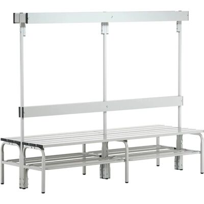 Sypro Edelstahl Umkleidebank - Hellgrau RAL 7035 Sypro Edelstahl Umkleidebank - Hellgrau RAL 7035