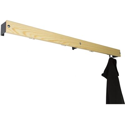 Kaiser Kraft Wandgarderobe - Kiefernholz, 1500mm, 4 Haken Kaiser Kraft Wandgarderobe - Kiefernholz, 1500mm, 4 Haken