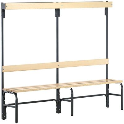 Sypro Garderobenbank - 1500mm, 4 Haken, Anthrazit - Garderobenmöbel Sypro Garderobenbank - 1500mm, 4 Haken, Anthrazit - Garderobenmöbel