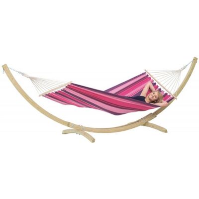 Conjunto de hamaca multicolor Amazonas con soporte Conjunto de hamaca multicolor Amazonas con soporte