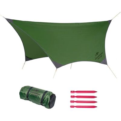 Amazonas Traveller Tarp vihreä sadesuoja hengekölle Amazonas Traveller Tarp vihreä sadesuoja hengekölle
