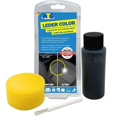 ATG Lederfarbe - Schwarz - Haltbare Leder- und Kunstleder-Reparaturfarbe - Innenraum Auto & Möbel ATG Lederfarbe - Schwarz - Haltbare Leder- und Kunstleder-Reparaturfarbe - Innenraum Auto & Möbel