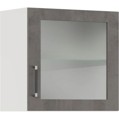 Impuls Prag Hängeschrank - Space Grey, 60cm breit, 57,9cm hoch, Glastür Impuls Prag Hängeschrank - Space Grey, 60cm breit, 57,9cm hoch, Glastür