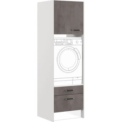 Impuls Küchen Prag - Soft-Close Wandhängender Waschmaschinenunterschrank Impuls Küchen Prag - Soft-Close Wandhängender Waschmaschinenunterschrank
