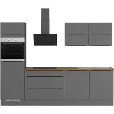 IMPULS Küchen IP 3150 - graphitgrau - 280 cm - links Küche IMPULS Küchen IP 3150 - graphitgrau - 280 cm - links Küche