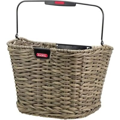 KLICKfix Structura Korb aus Reed Braun - Fahrradkorb, Fahrrad Zubehör, Leicht KLICKfix Structura Korb aus Reed Braun - Fahrradkorb, Fahrrad Zubehör, Leicht