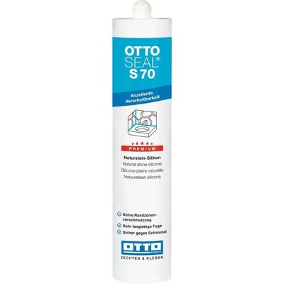OTTOSEAL S70 Silicone Pierre Naturelle Gris - Mastic - Publicité OTTOSEAL S70 Silicone Pierre Naturelle Gris - Mastic - Publicité