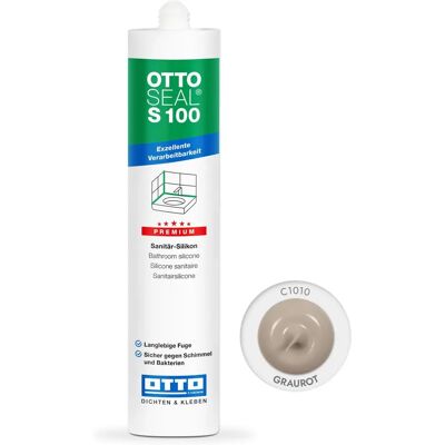 OTTOSEAL S100 Silicone Sanitaire Gris - Salle de Bain & Extérieur - Publicité OTTOSEAL S100 Silicone Sanitaire Gris - Salle de Bain & Extérieur - Publicité