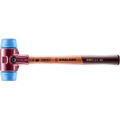 Maillet Simplex Halder en TPE avec corps en fer malléable et poignée en bois - D=40 mm - Publicité Maillet Simplex Halder en TPE avec corps en fer malléable et poignée en bois - D=40 mm - Publicité